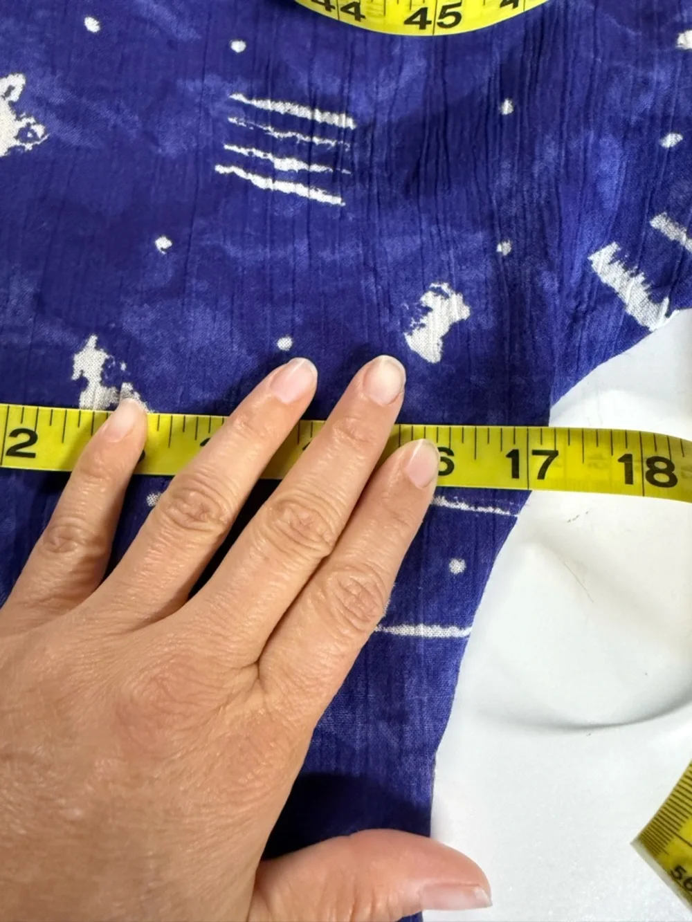 80s Rabbit Rabbit Rabbit Designs Purple Button-Front Short Sleeve Dress - Picture 7 of 9